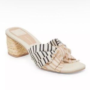 Dolce Vita Izra Heels - Cream and Black Stripes